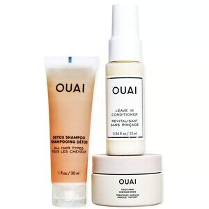 OUAI Hair Care Kit  Leave in Conditioner Thick Hair Treatment Mask Detox Shampoo